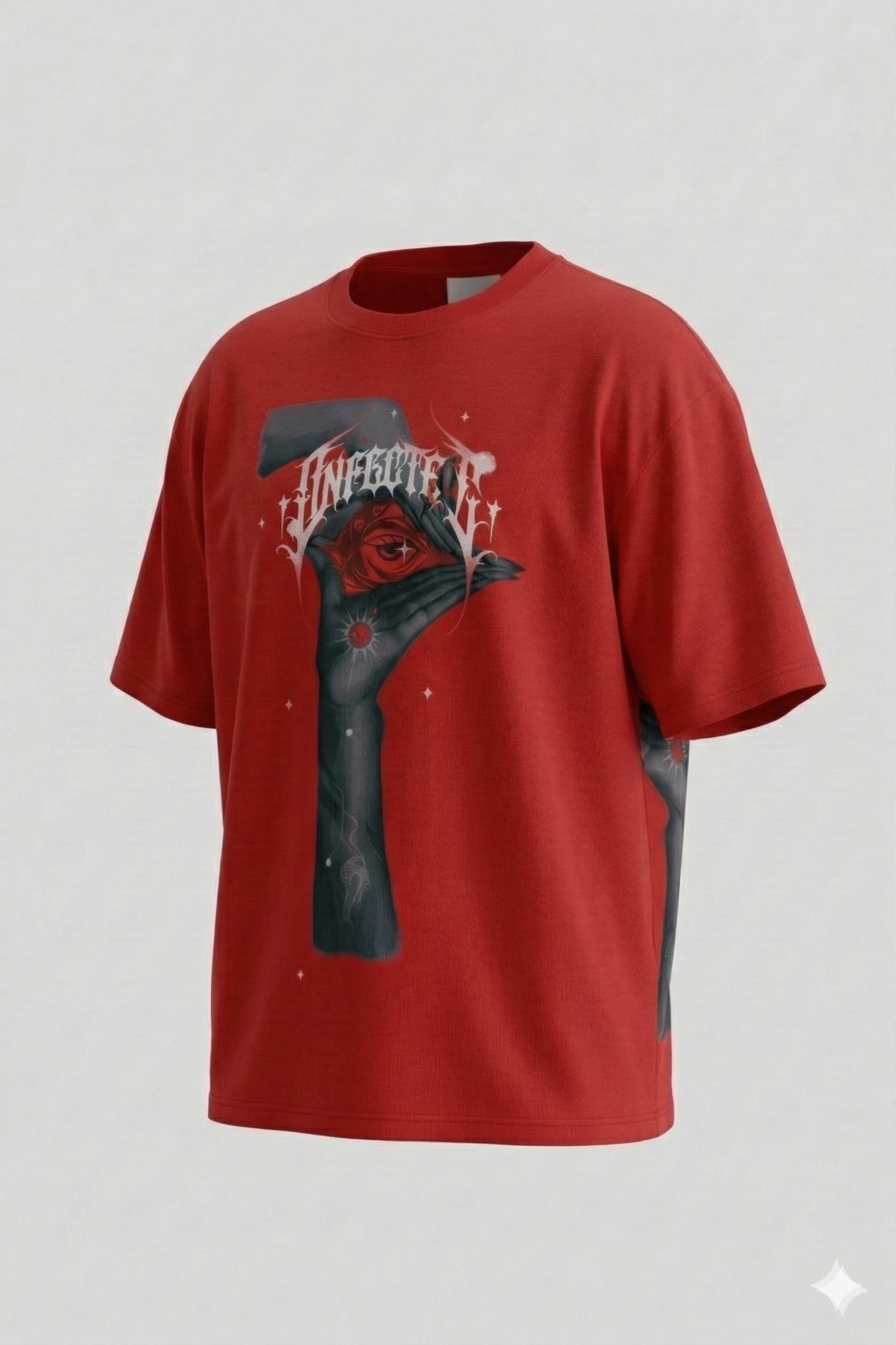 Inferno Eye Graphic Oversized T-Shirt (Red Edition)