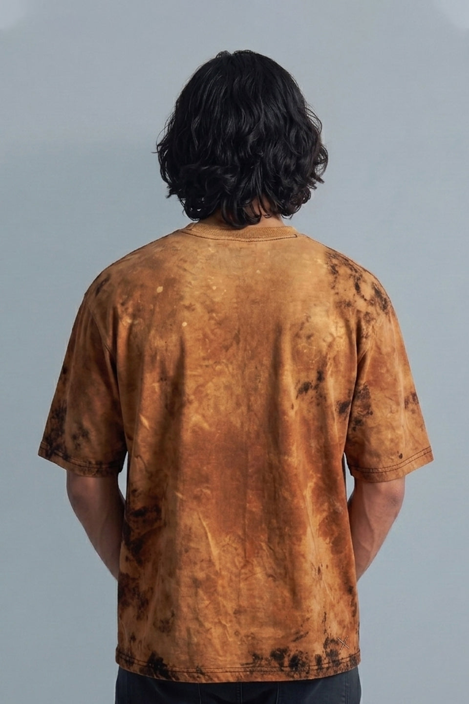 DESERT SCRIPT - RUST ACID WASH OVERSIZED T-SHIRT