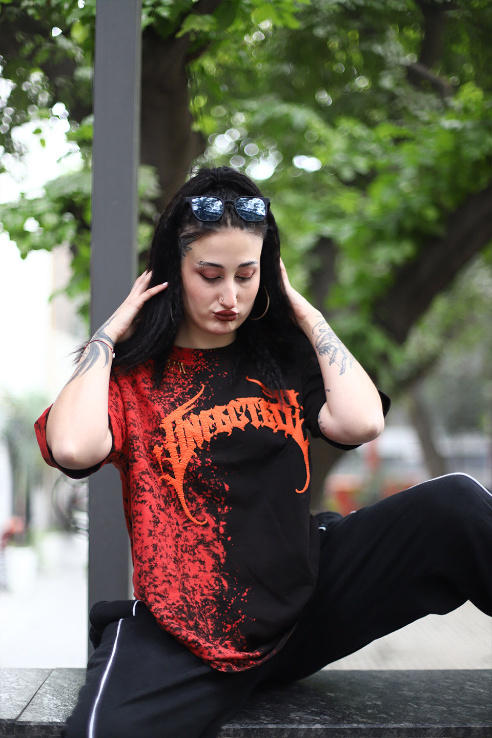 Inferno Split Oversized T-Shirt