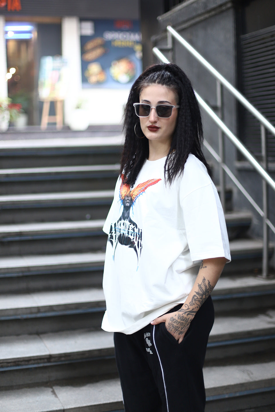 Butterfly Gothic Oversized T-Shirt