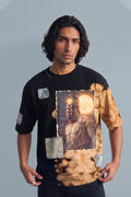 Bleached Shadow Patch T-Shirt (Black Sand Edition)