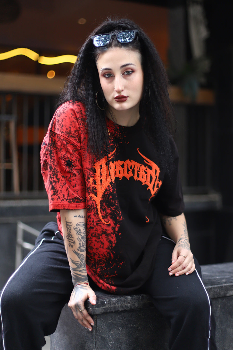 Inferno Split Oversized T-Shirt