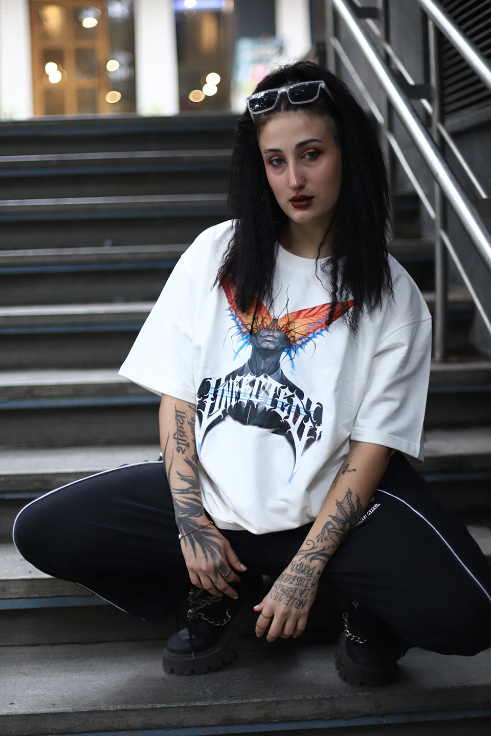 Butterfly Gothic Oversized T-Shirt