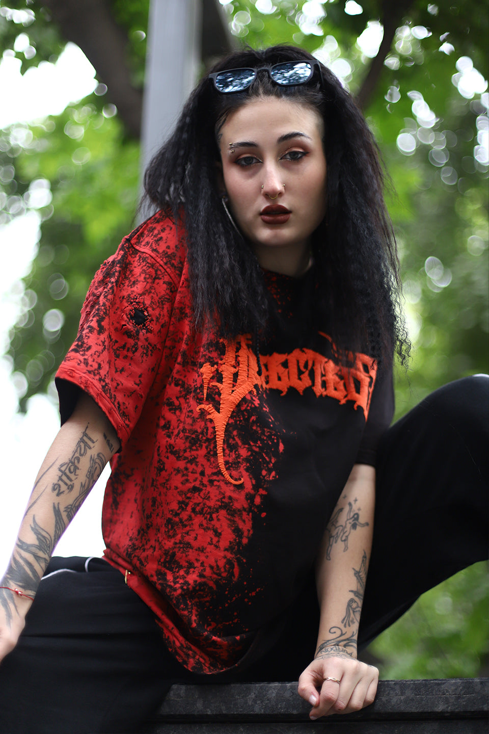 Inferno Split Oversized T-Shirt